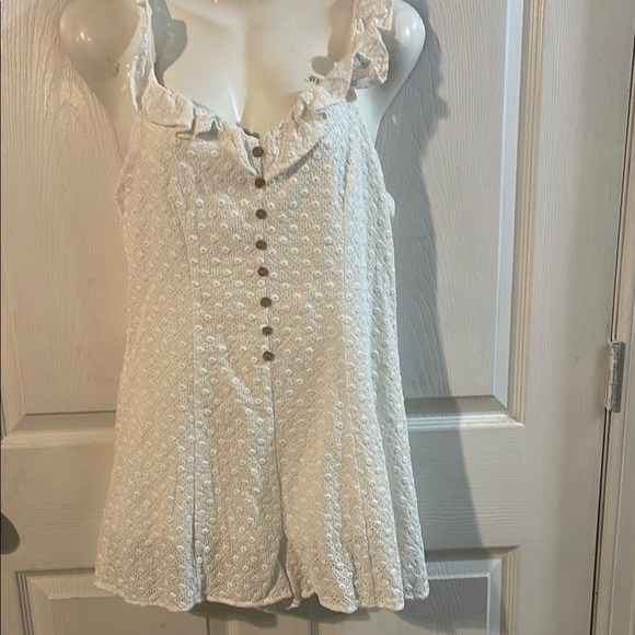 Miss Me White Ruffled Jumpsuit - Picture 2 of 9